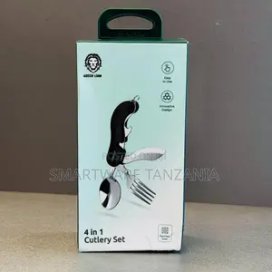 Green Lion 4-in-1 Stainless Steel Cutlery Set - Easy Use Design