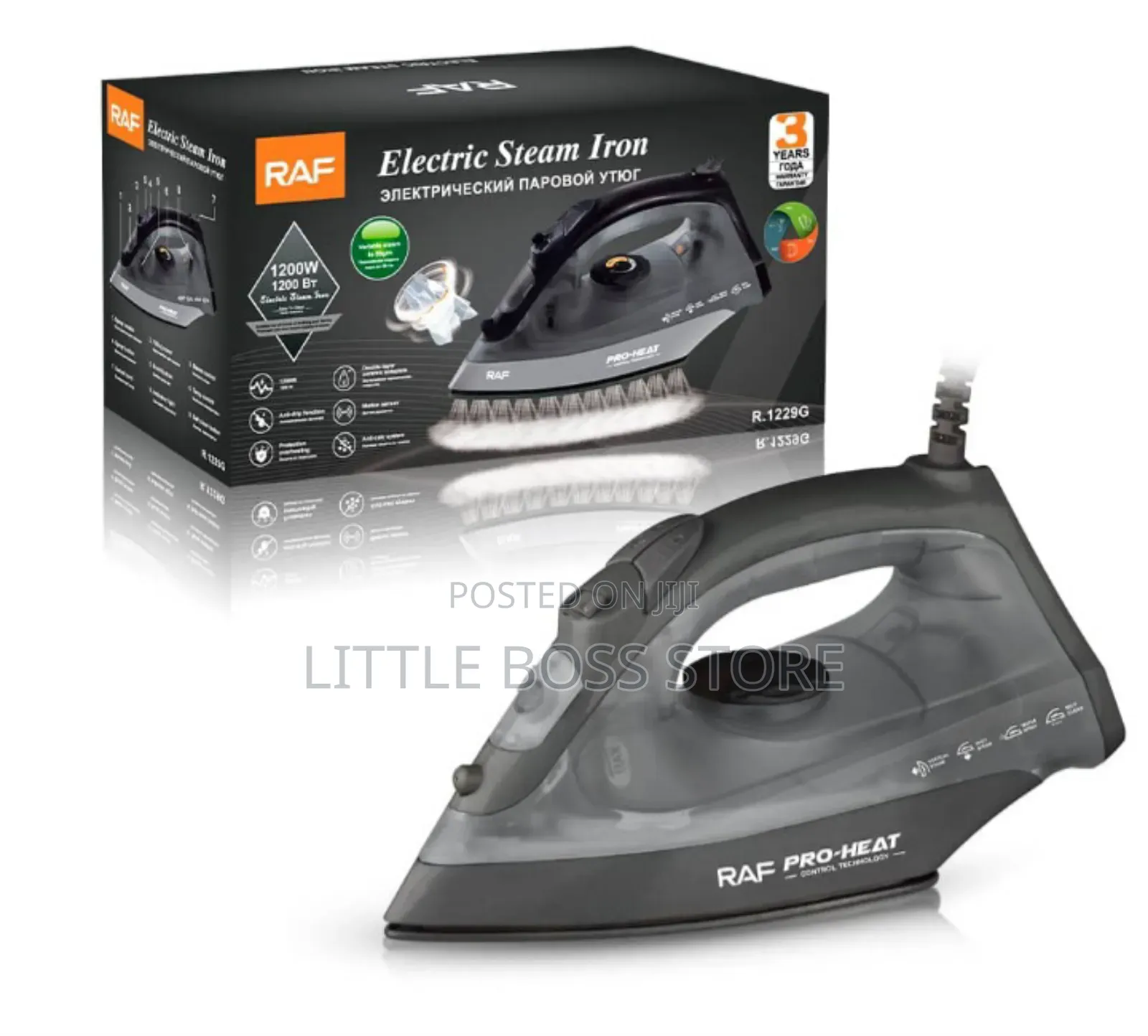 Raf Steam Iron Watts 1200 (Pasi Ya Mvuke )