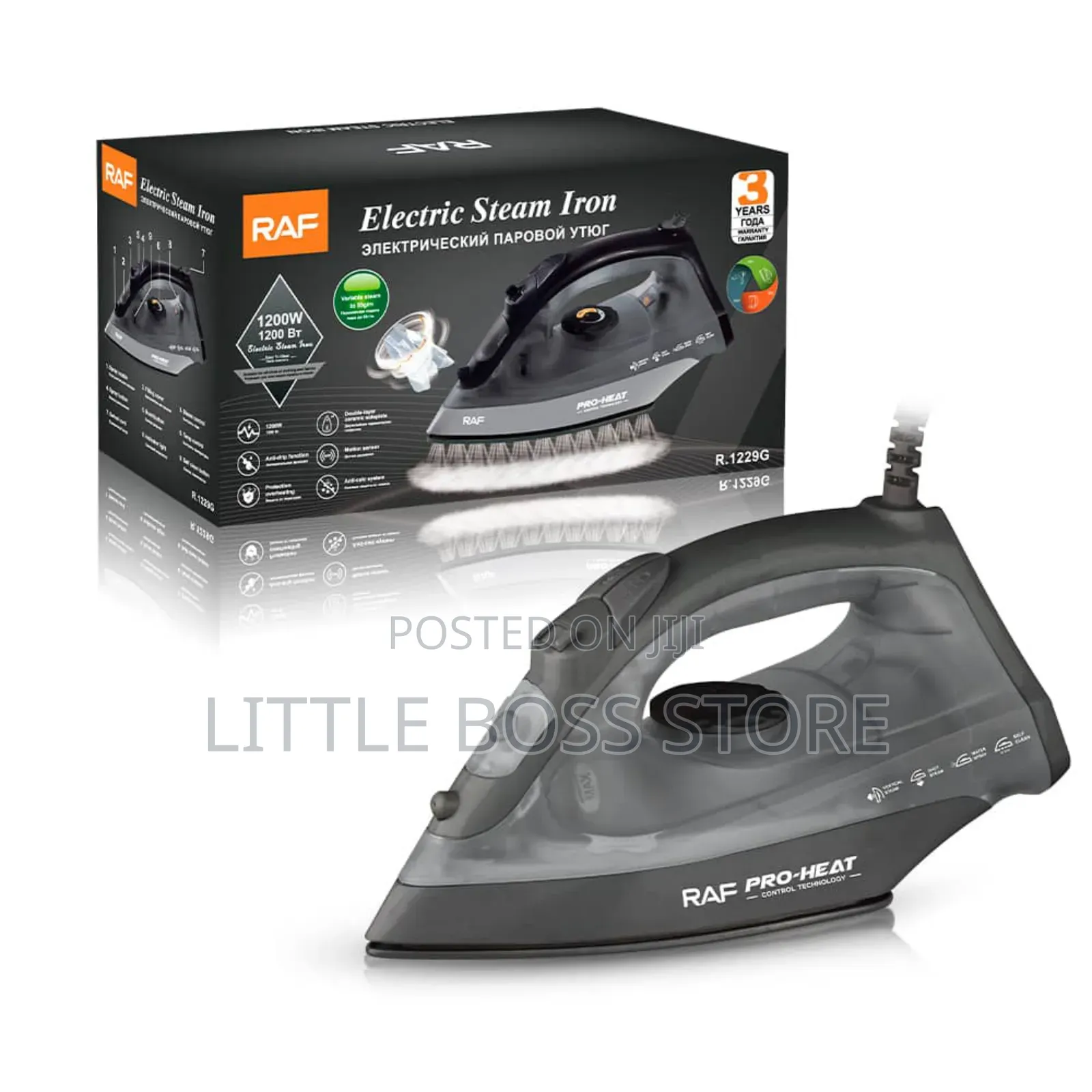 Raf Steam Iron Watts 1200 (Pasi Ya Mvuke )