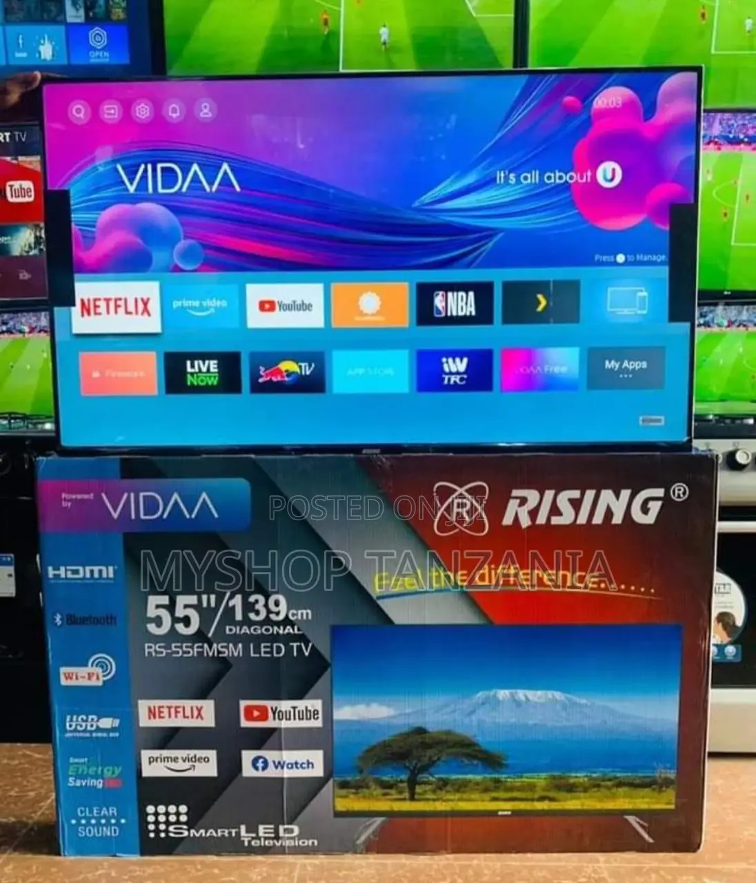 Rising Frameless Smart Tv 55 Inches