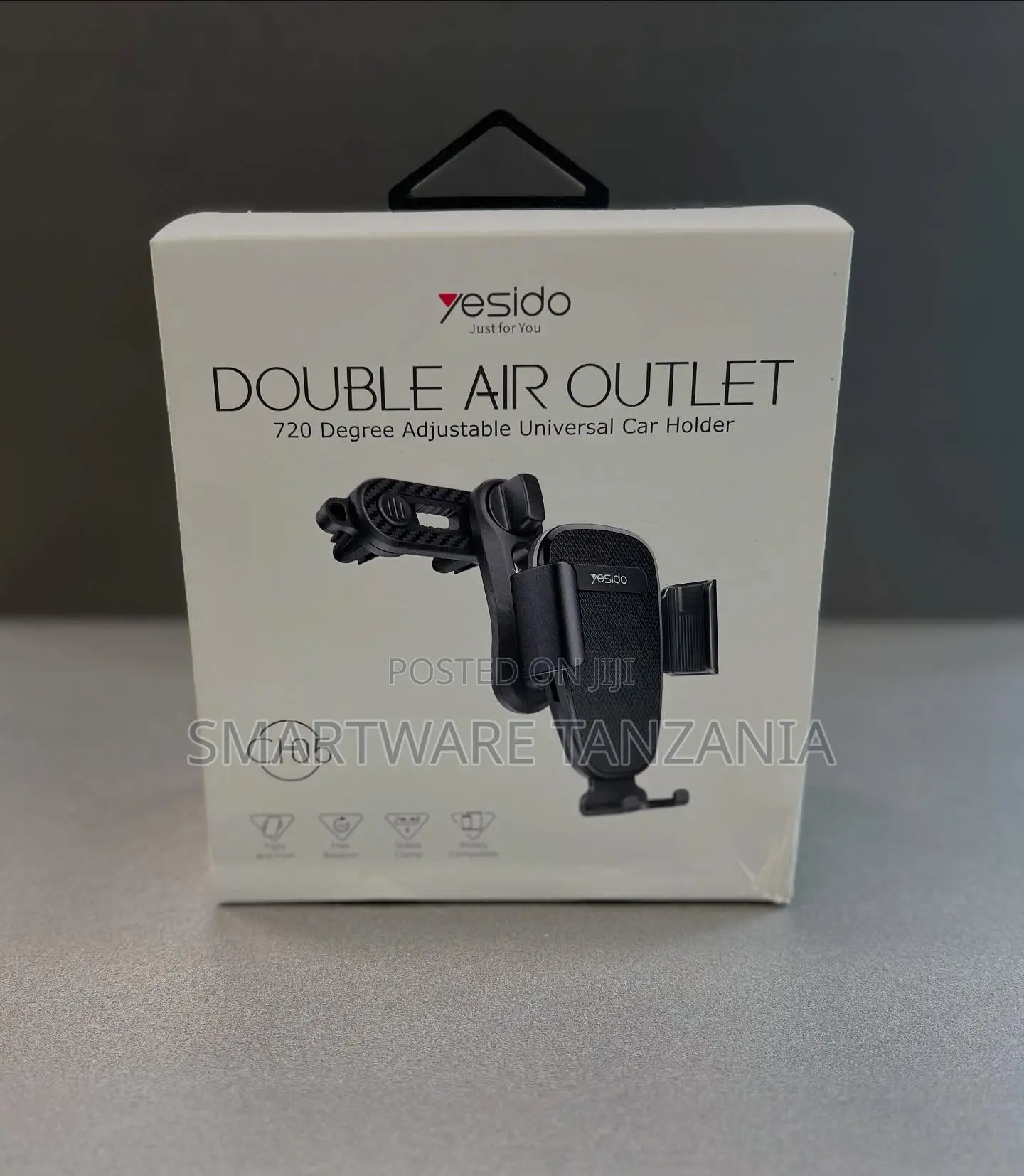 Yesido C105 Double Air Outlet Holder - 720 Degree Adjustable Mount