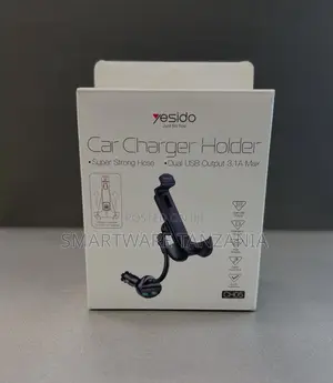 Yesido Ch05 Car Charger Holder - Dual Usb 3.1a Super Strong Hose