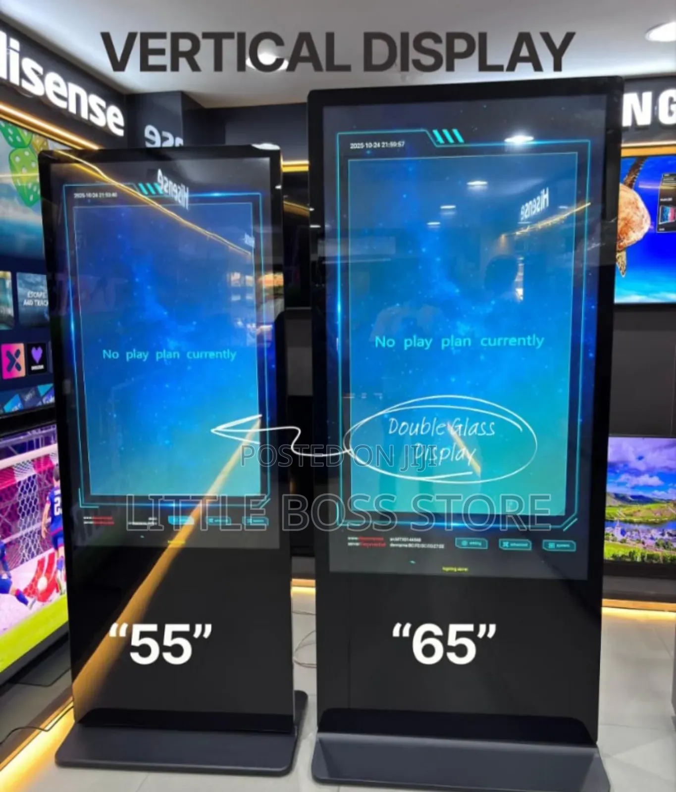 Hisense Tv Vertical Display Inch 55 and 65
