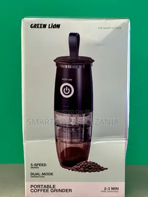 Green Lion Coffee Grinder - 5-Speed Dual-Mode 2-3 Min Usb Rechargeable