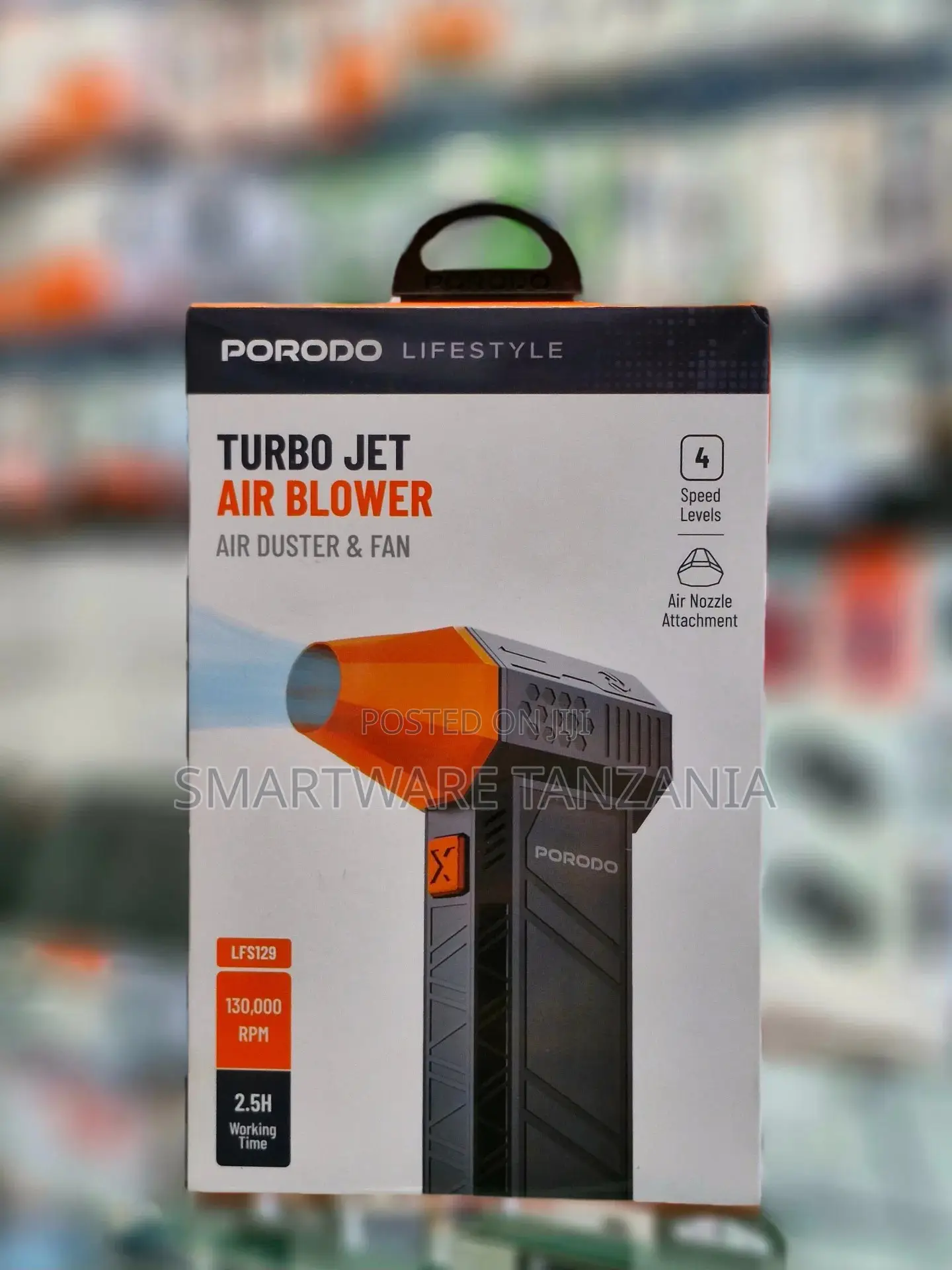 Porodo Turbo Jet Blower - 130000rpm 4 Speed 2.5h Electric Duster