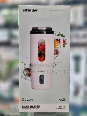 Green Lion Mug Blend Juicer - 500ml 18000rpm 70w Usb Rechargeable
