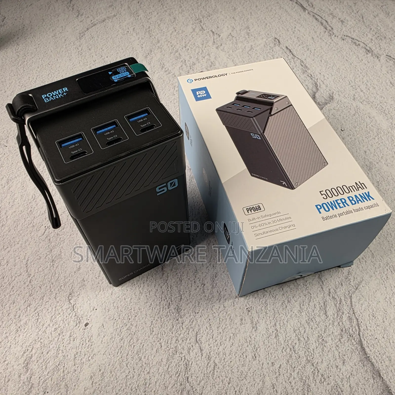 Powerology 50000mah Power Bank S0 Pd 20w Built-in Safeguard Capable