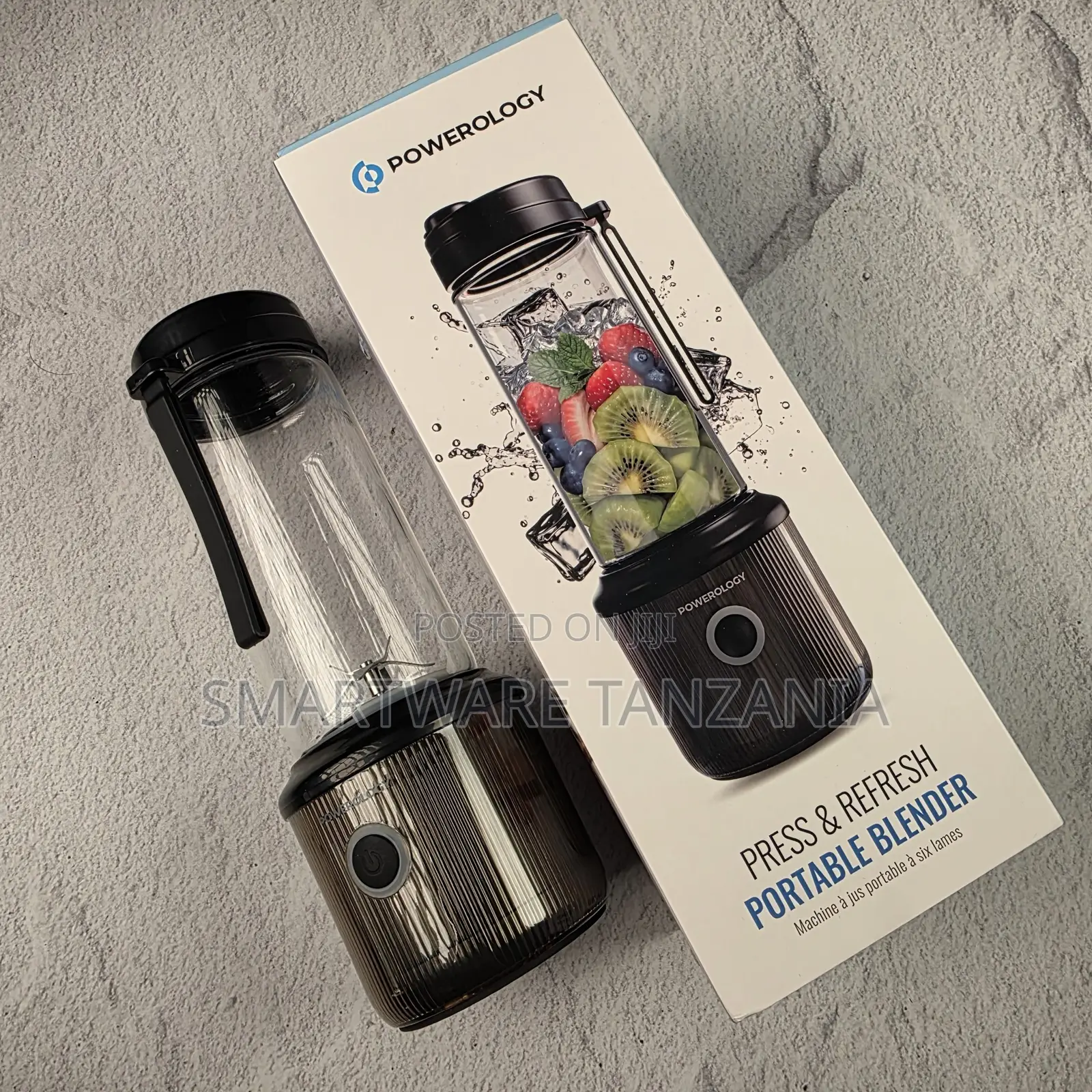 Powerology Press Refresh Portable Blender Rechargeable Six Blades