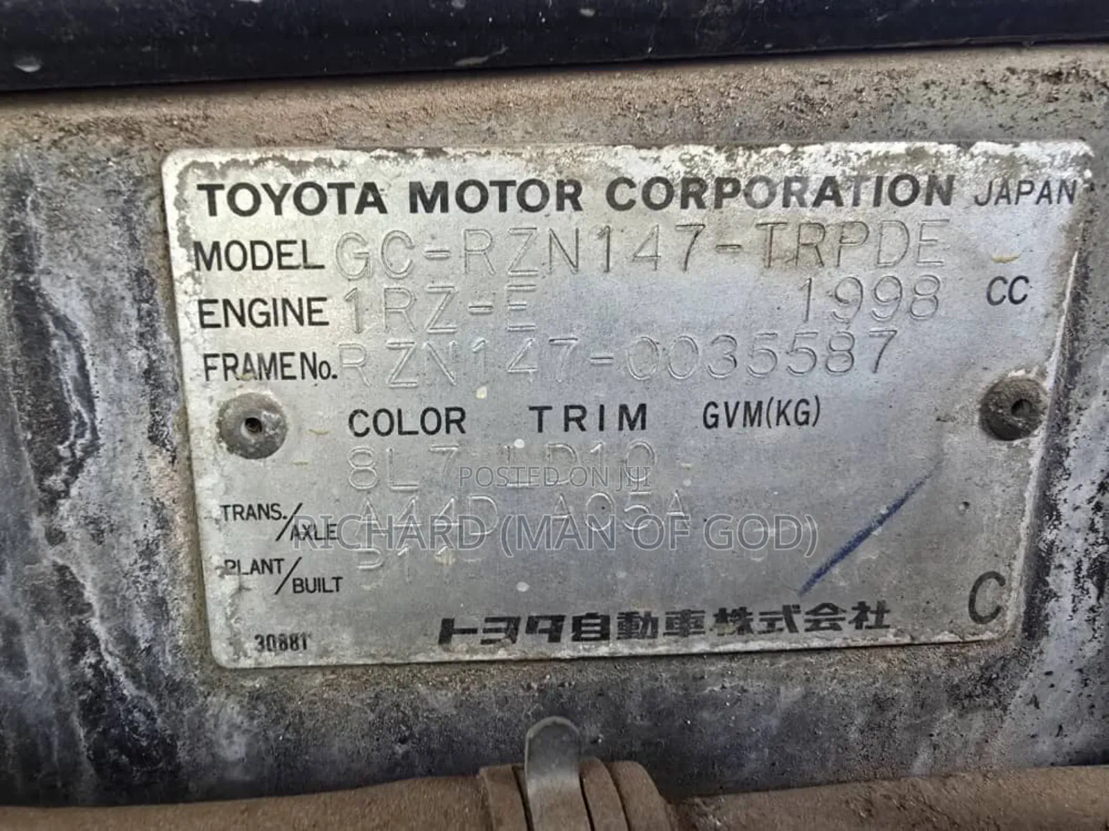 Toyota Hilux 1998 Blue