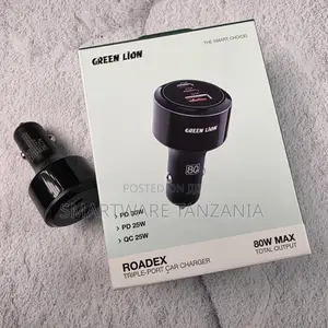 Green Lion Roadex 80w Triple-port Car Charger Pd 30w Qc 25w Max
