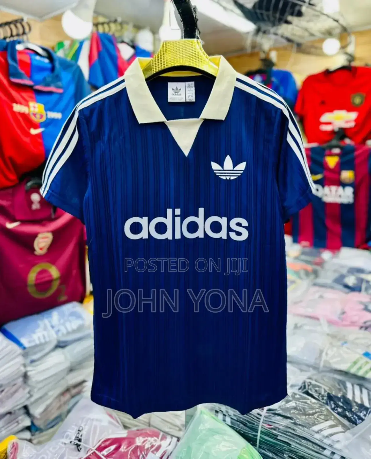 Adidas Originals Retro Polo Shirt in Blue.