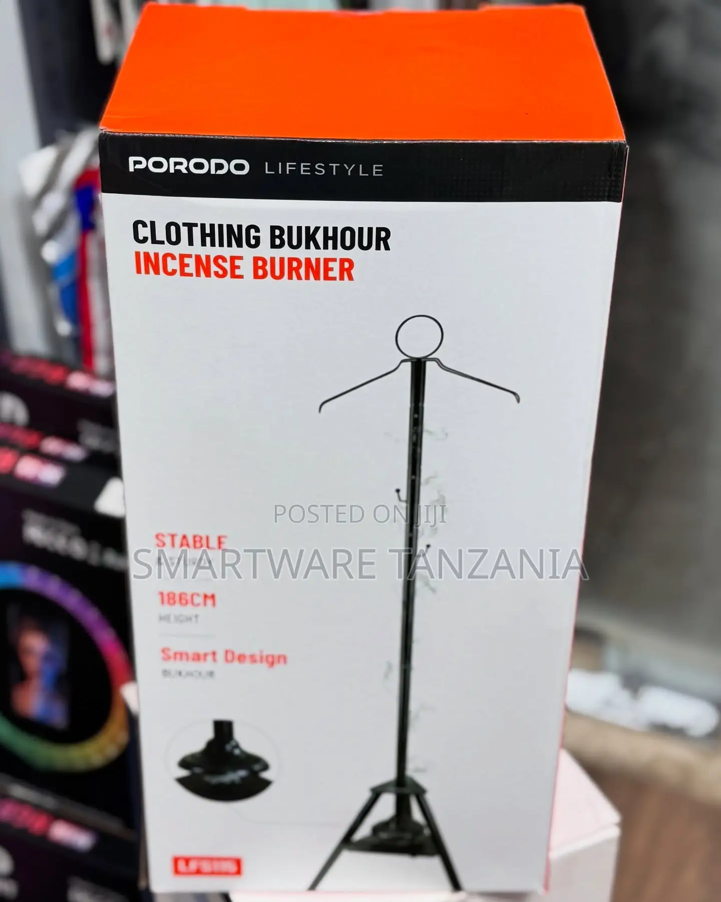 Porodo Clothing Bukhour Incense Burner Stand 186cm Stable Smart