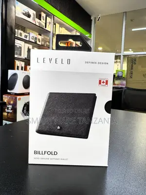 Leveld Billfold Black Saffiano Leather Wallet Men Canada Design