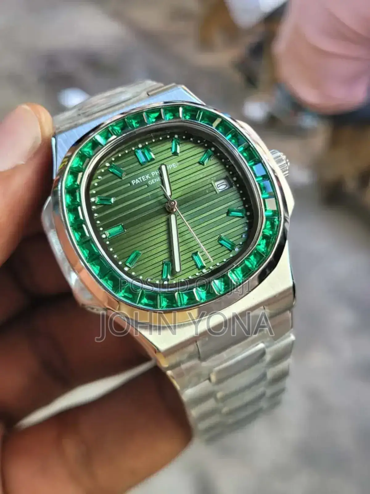 Patek Philippe Nautilus 5711 With Custom Green Emerald Bezel and Dial