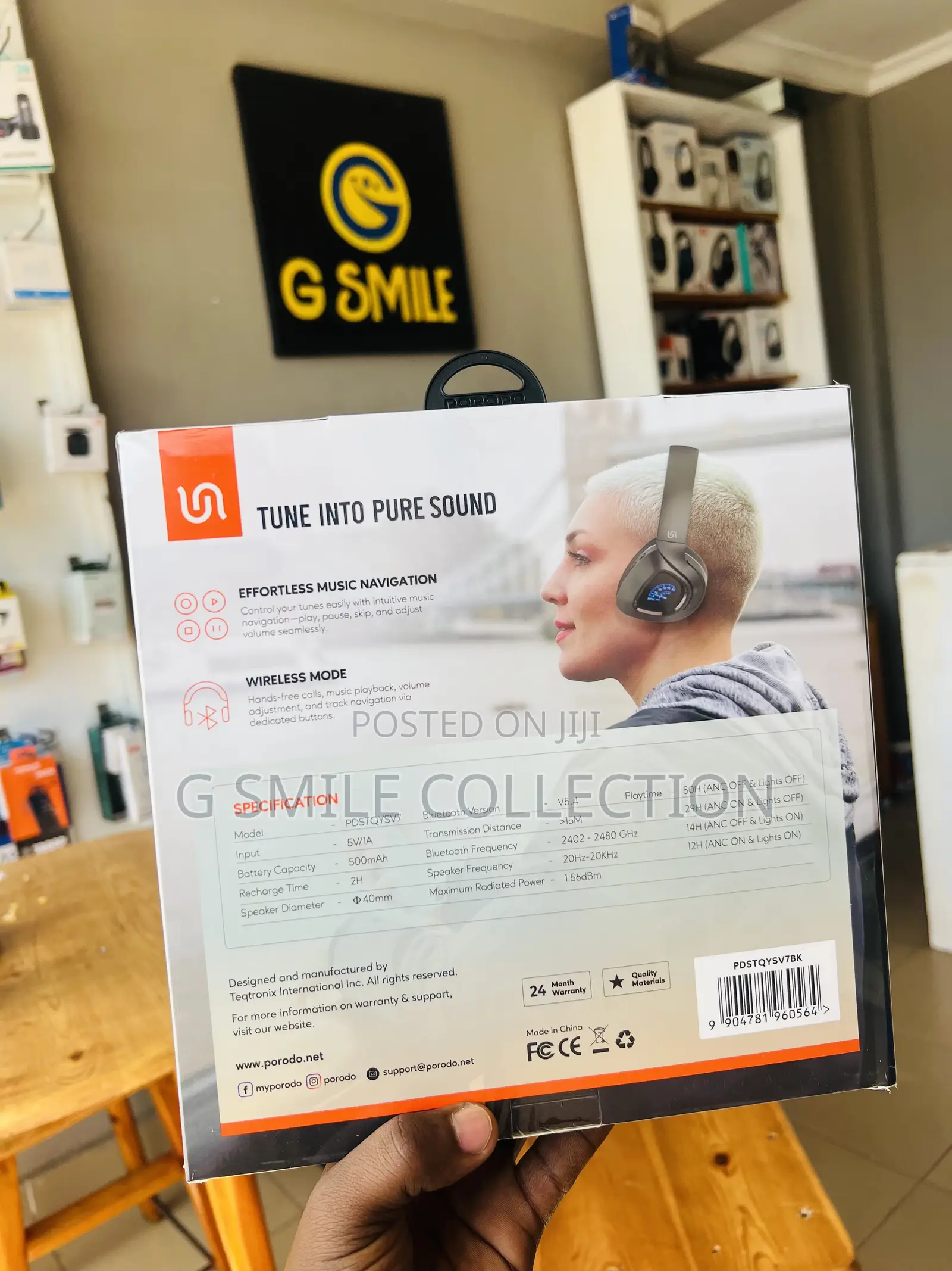 Porodo Soundtec Clap Anc Wireless Headphone