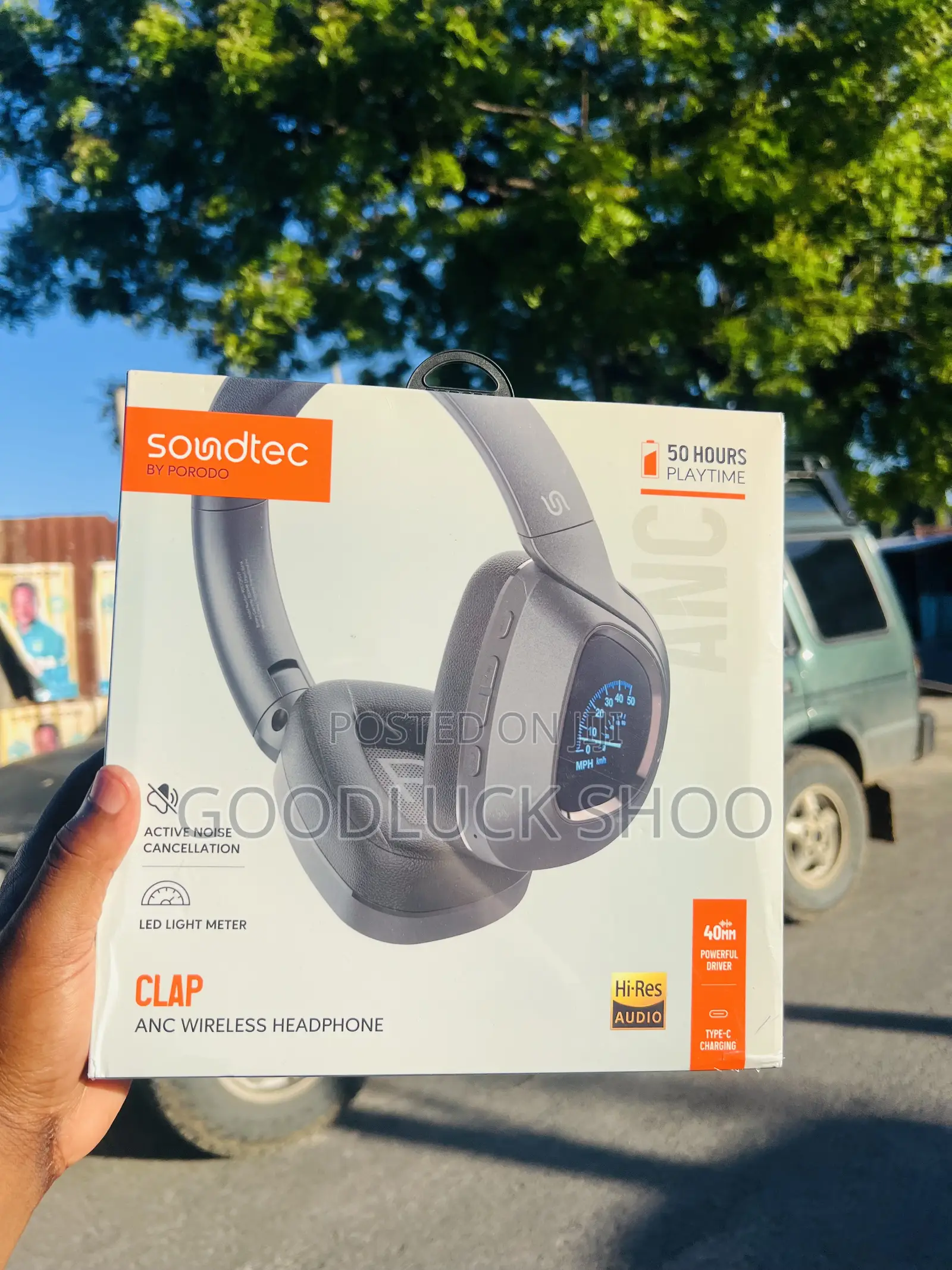 Porodo Soundtec Clap Noise Cancelling Headphone