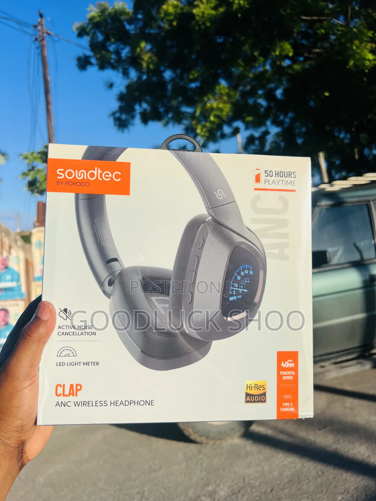 Porodo Soundtec Clap Noise Cancelling Headphone