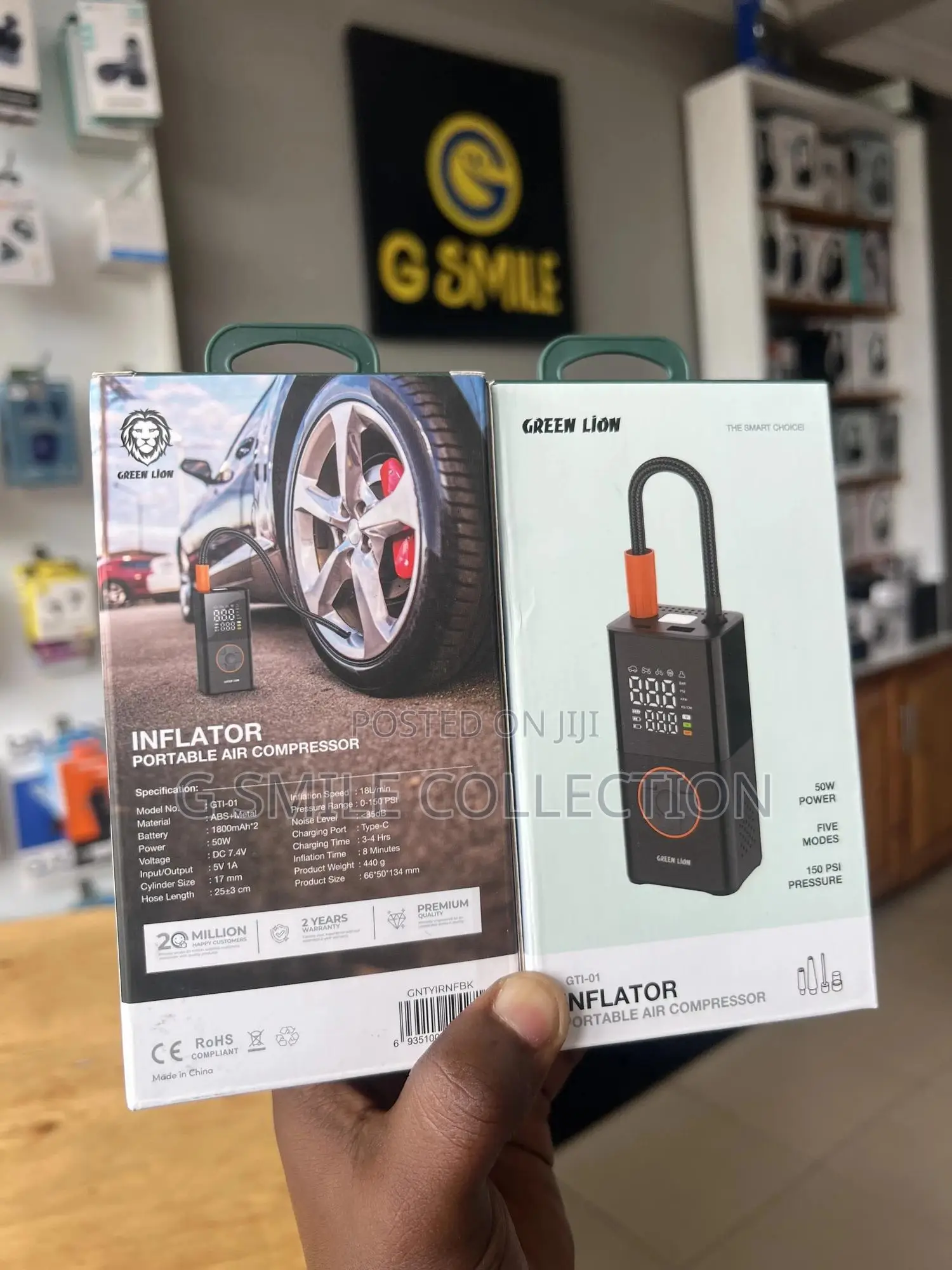Green Lion Gti-01 Inflator Portable Air Compressor