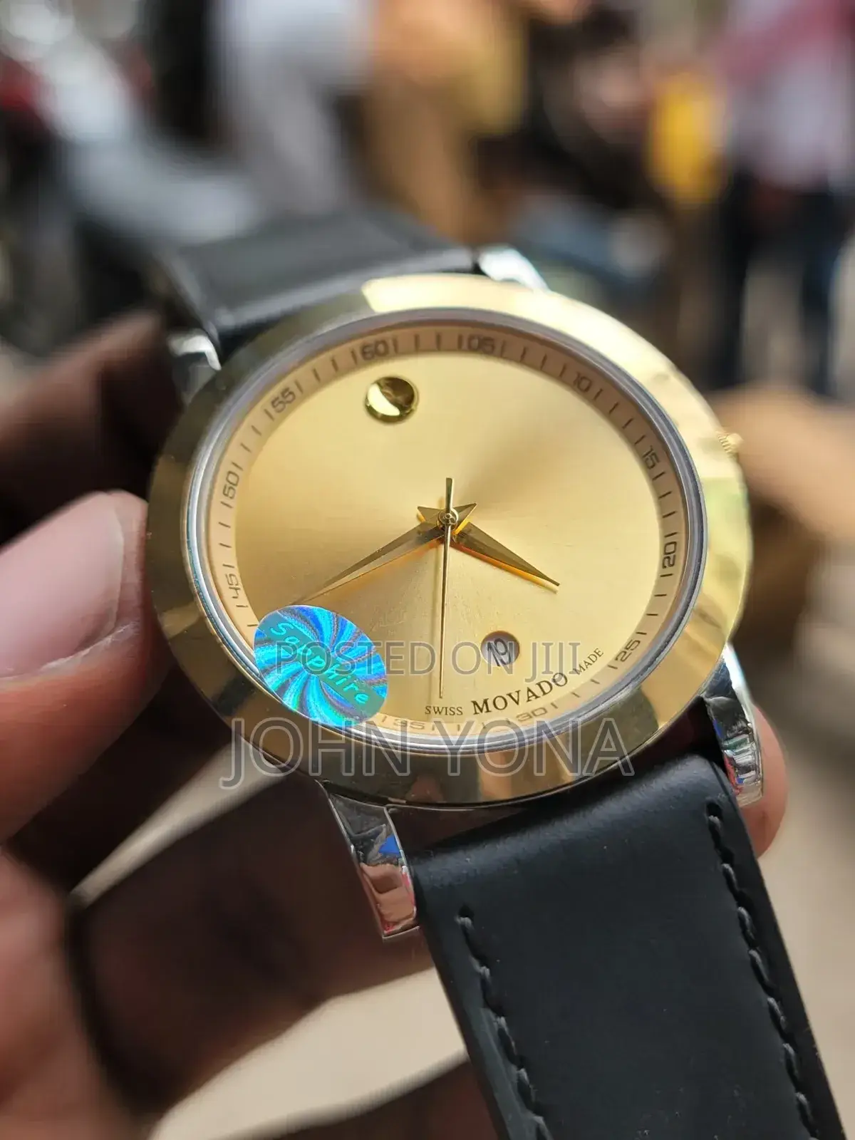 Movado Swiss-Made Watch With a Black Strap and a Sapphire Crystal Face