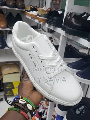 Men's Sneakers Calvin Klein Full White Material Leather