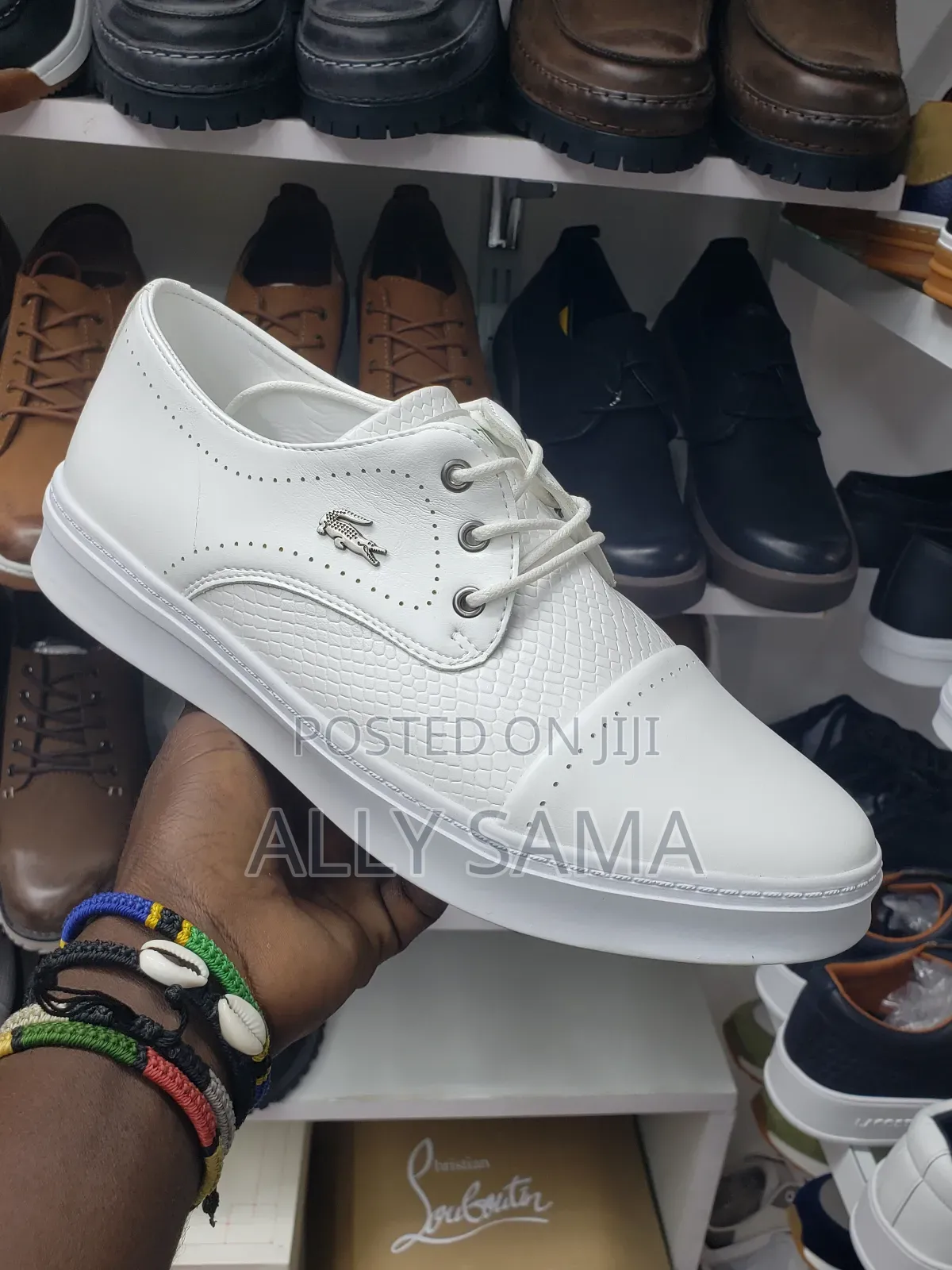 Men's Shoes Lacoste Full White Material Leather