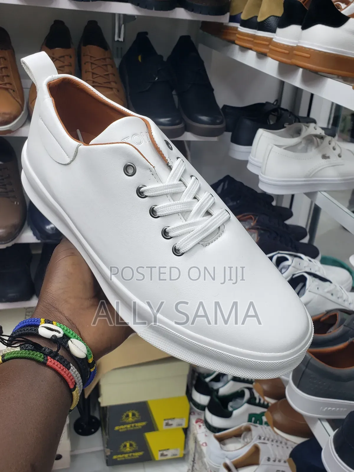 Men's Shoes Pollo Full White Material Leather