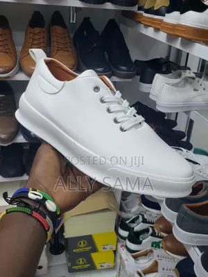 Men's Shoes Pollo Full White Material Leather