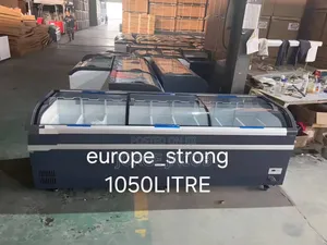 Commercial Europe Strong 1050l Island Freezer Display.