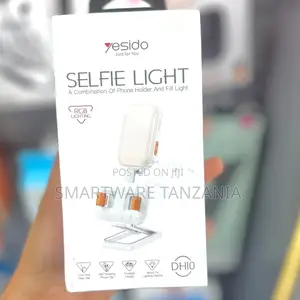 Yesido Selfie Light RGB Fill Light Phone Holder Stand Dh10 White