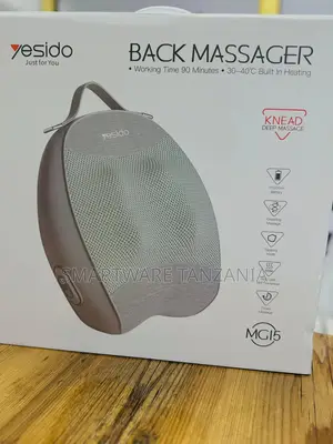Yesido Cordless Back Massager 90min Battery 30-40c Heat Mg15 Gray