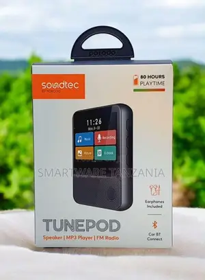 Soundtec Tunepod Mp3 Player Fm Radio Bluetooth 80hr Earphones