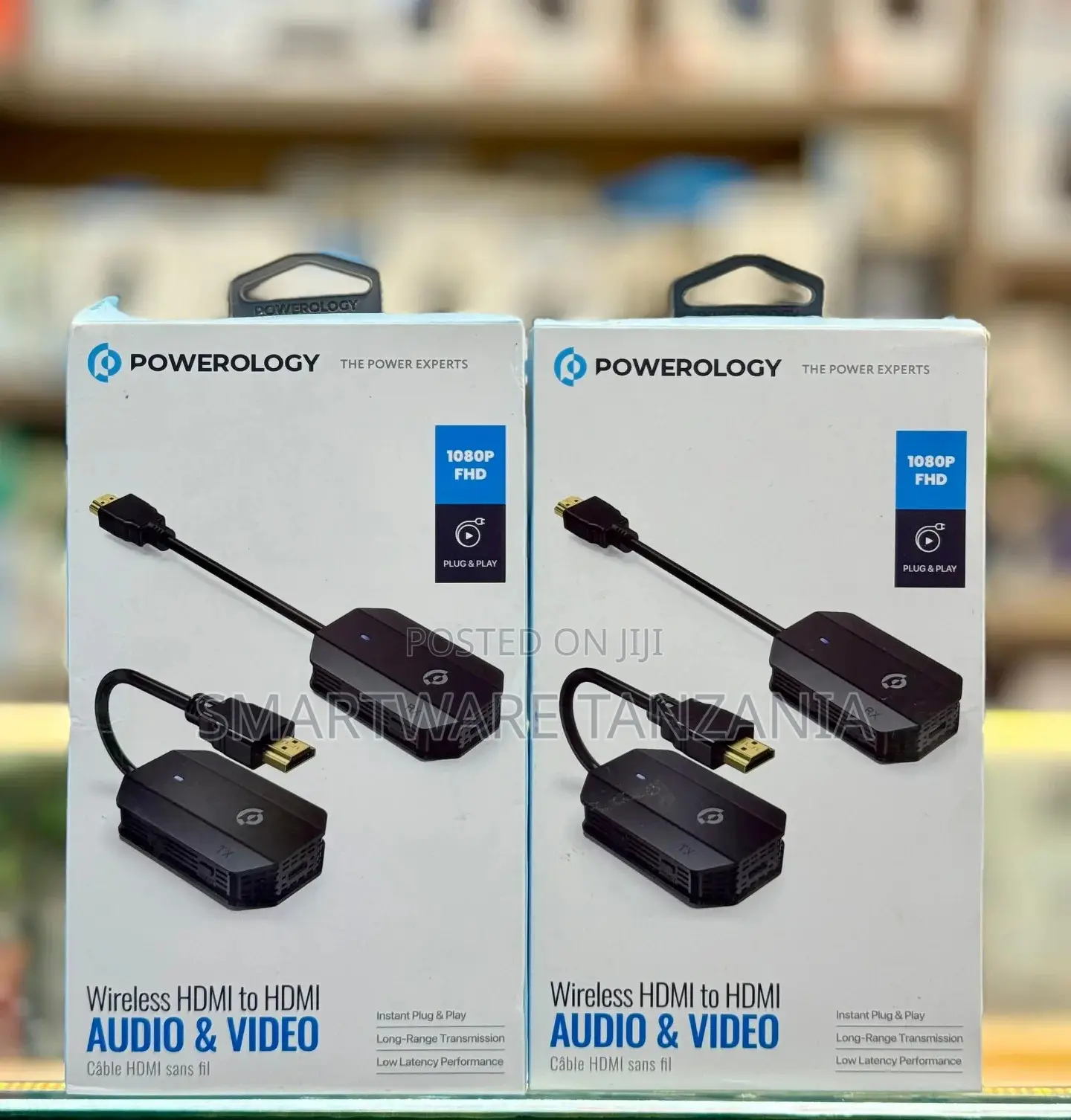 Powerology Wireless Hdmi Extender Kit 1080p Audio Video Plug Play