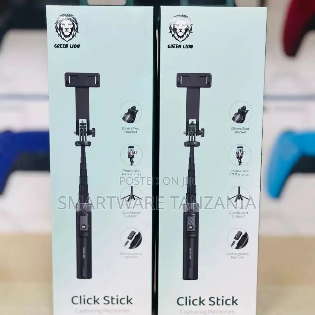 Green Lion Selfie Stick Quadruped Tripod Rechargeable Remote