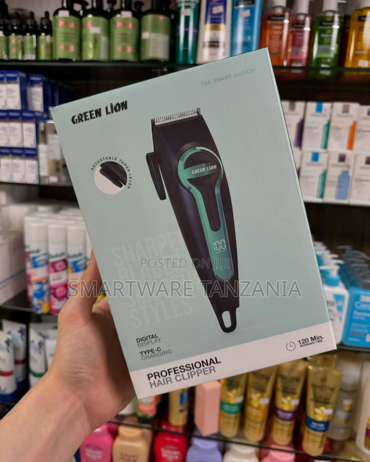 Green Lion Hair Clipper Professional Digital Led 120 Min Type-C