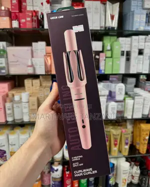 Green Lion Auto Hair Curler 3 Heat Levels Auto Shut Off Pink