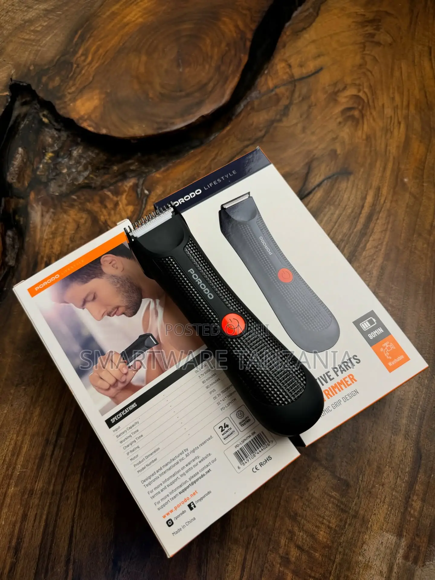 Porodo Lifestyle Sensitive Parts Hair Trimmer Ergonomic Grip Corded