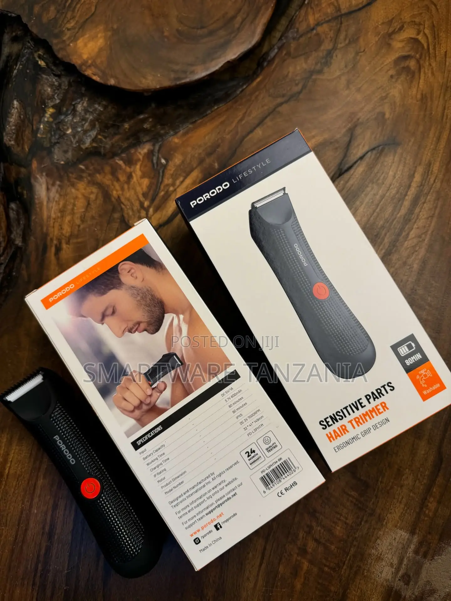 Porodo Lifestyle Sensitive Parts Hair Trimmer Ergonomic Grip Design