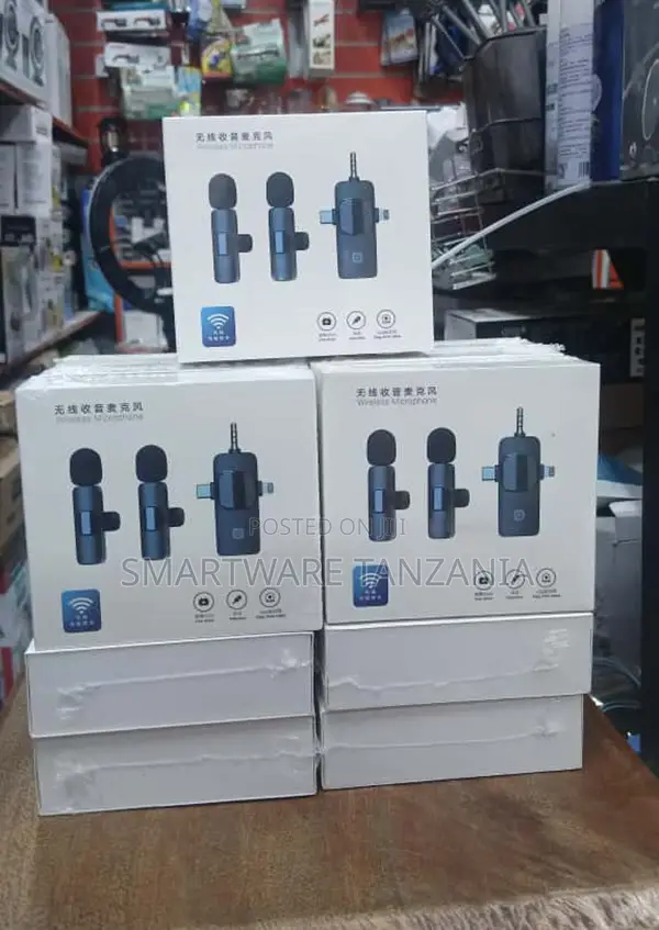 Wireless Microphone System Rechargeable Portable Audio Recording