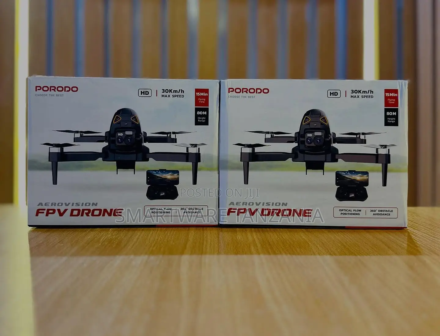 Porodo Aerovision FPV Drone Hd Camera 30kph 15 Min Flight 60m Range