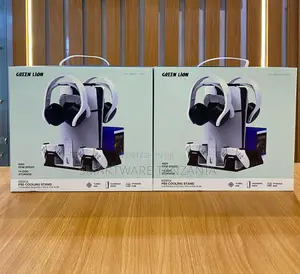Green Lion Ps5 Cooling Stand With Turbo Fan Charging Dock
