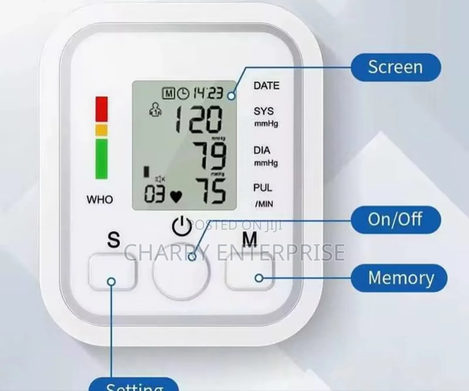 Digital Rechargeable Electric Blood Pressure Bp Monitor Machine