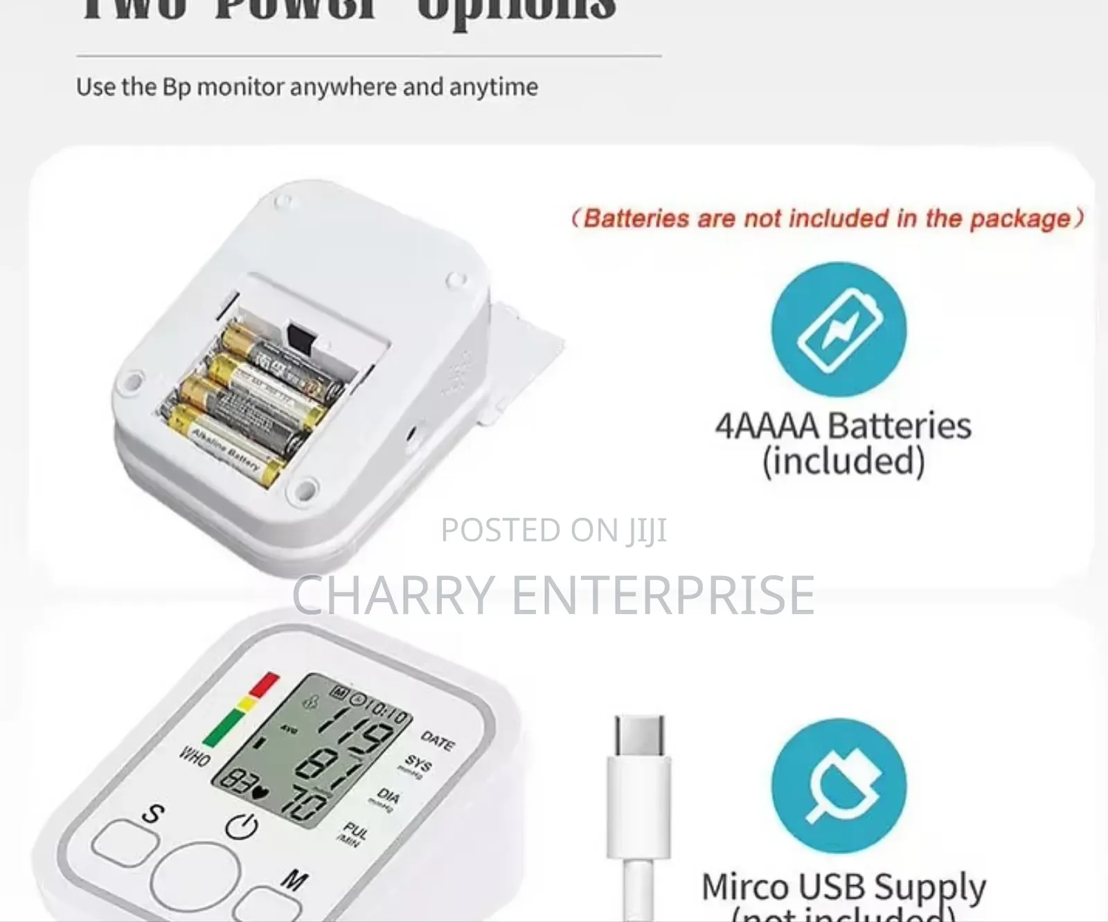 Digital Rechargeable Electric Blood Pressure Bp Monitor Machine