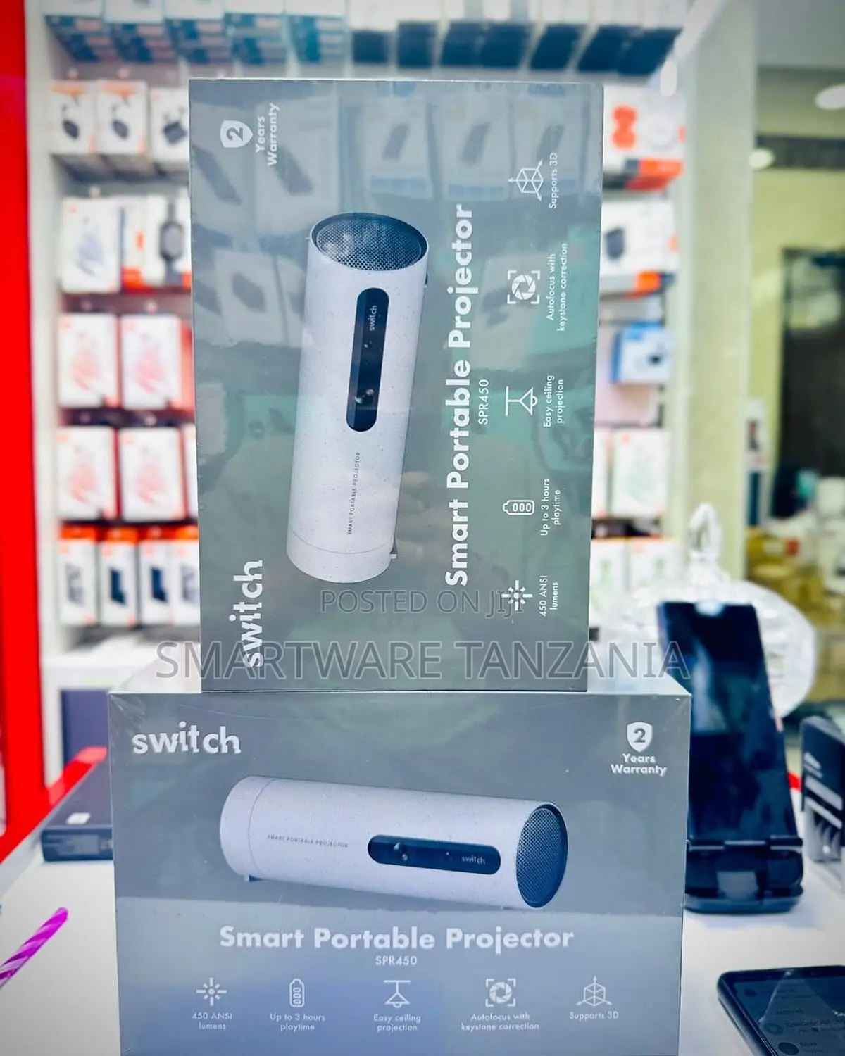 Switch Smart Portable Projector Spr450 450 Ansi Lumens 3 Hours
