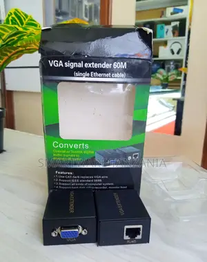 Vga Signal Extender 60m Over Ethernet Cable Cat5e Cat6 Compatible