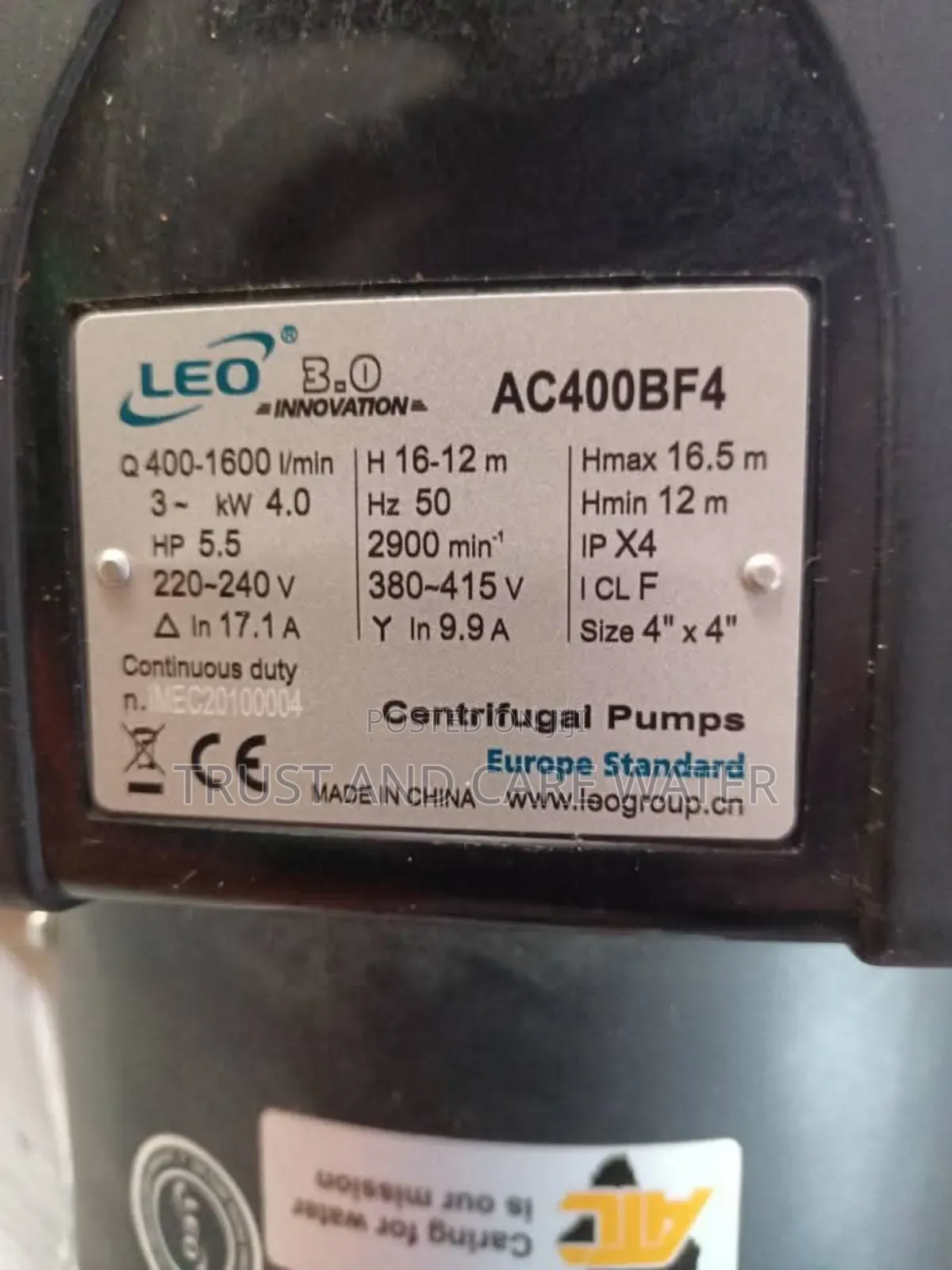 Leo Surface Pump Centrifugal 5.5hp