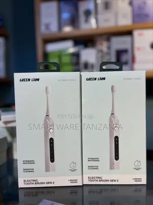 Green Lion Electric Toothbrush Gen 2 With 4 Brush Heads - White