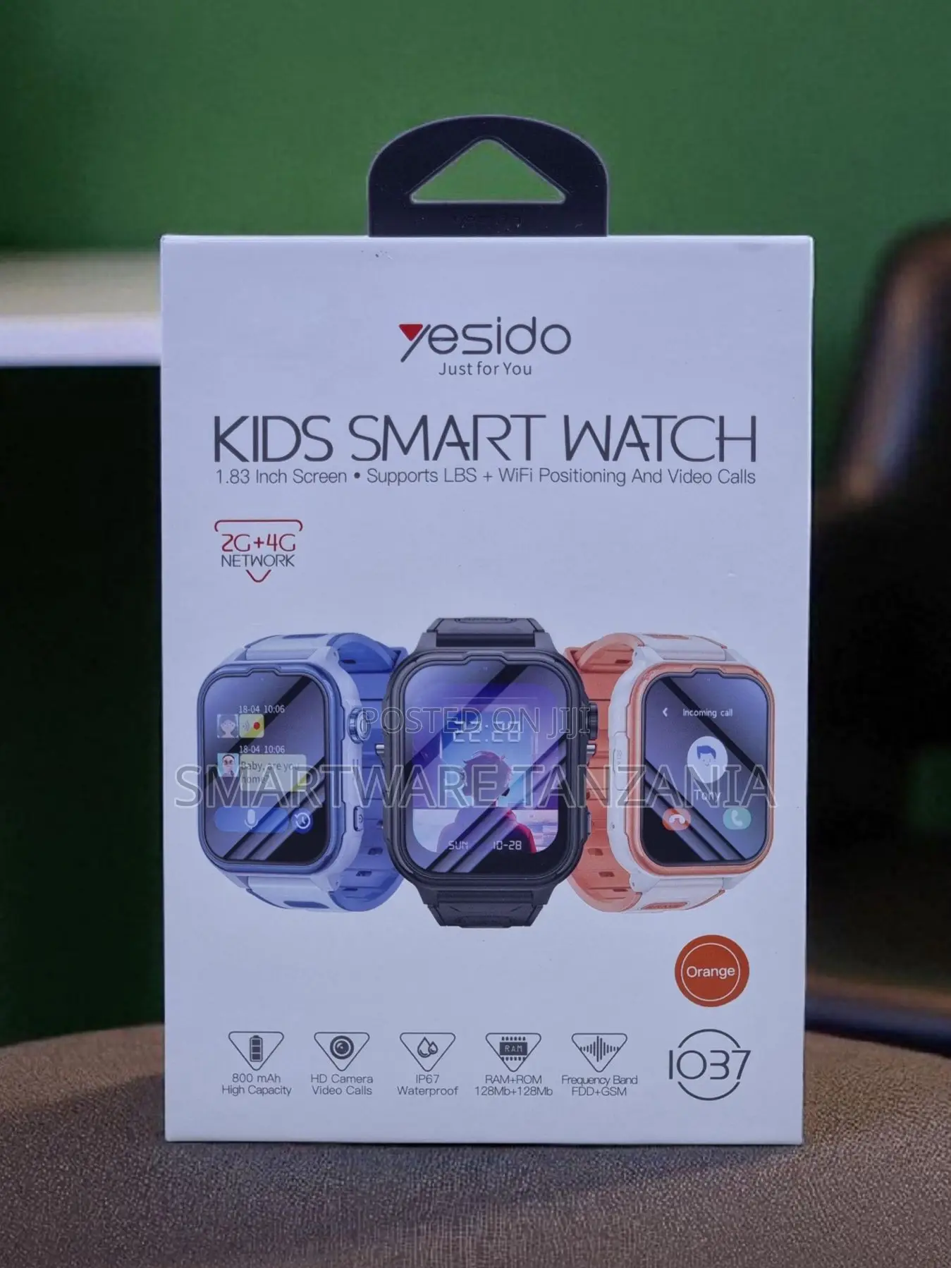 Yesido Kids Smart Watch Orange 1.83 Inch 4g LBS Wifi GPS 800mah