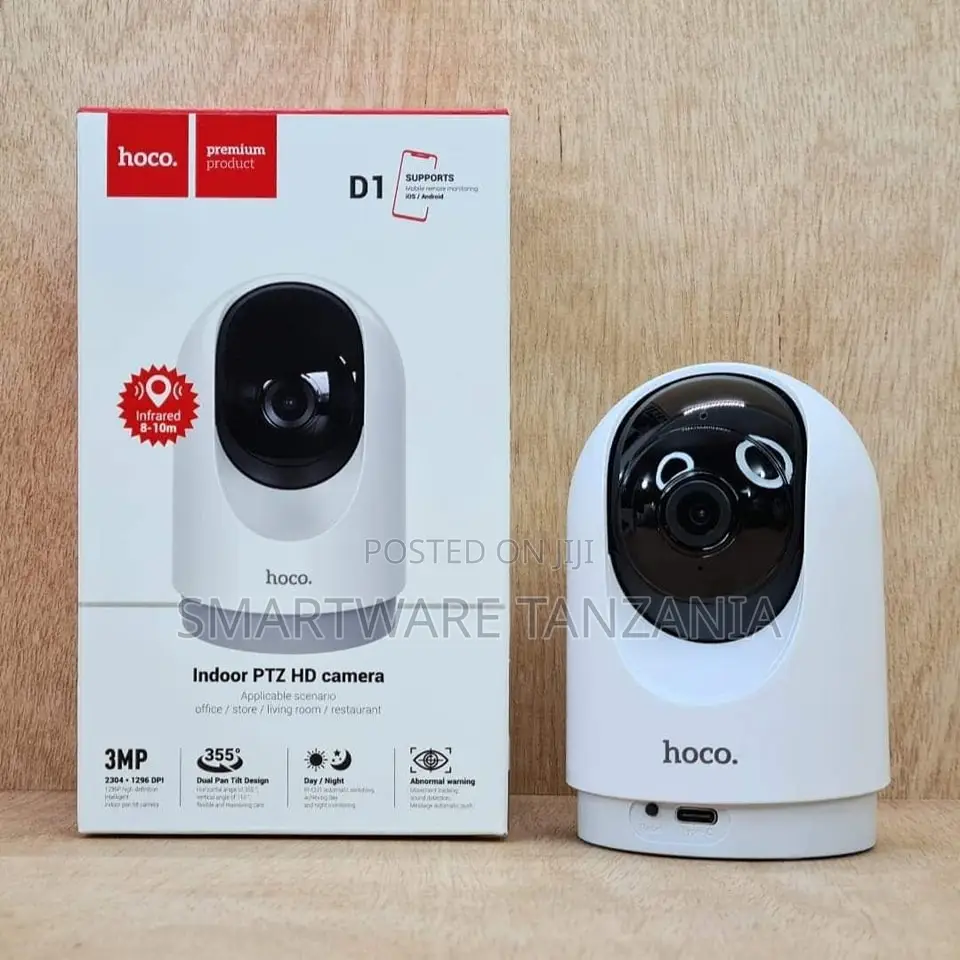Hoco D1 PTZ Camera 3mp 355 Degree Pan Tilt Indoor Security Hd