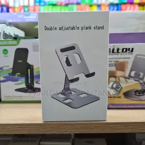 Double Adjustable Plank Stand Phone Tablet Holder Desktop Mount