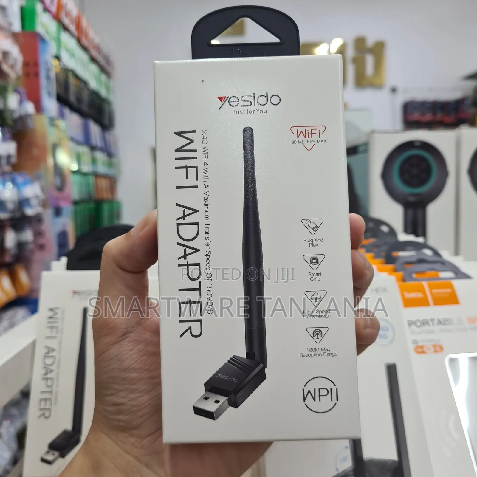 Yesido Wifi Adapter 2.4g Usb Wireless Network 150mbps Antenna
